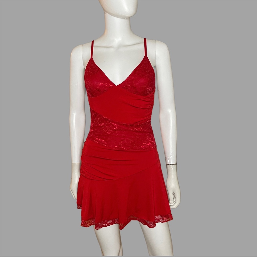 Elegant Red Lace‎ Fit & Flare Mini Dress